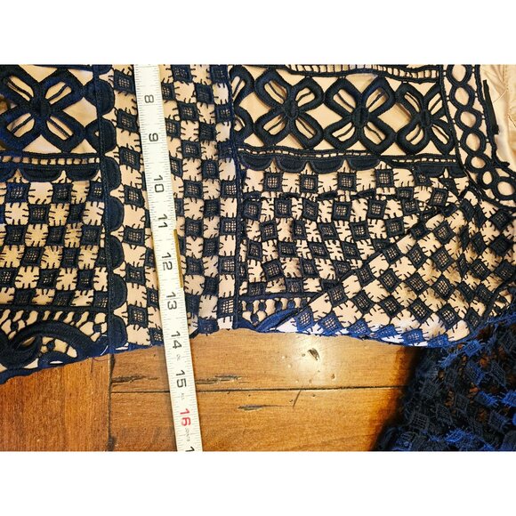 Bardot Daisy Lace A-Line Dress in Navy & Nude size 6 - Picture 9 of 14